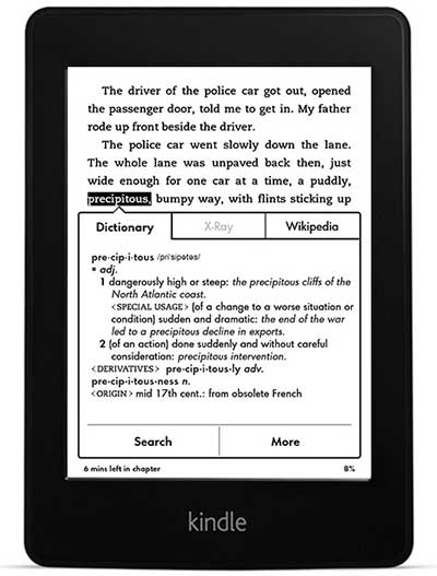 Kindle Paperwhite New Oxford American Dictionary, X-ray and Wikipedia