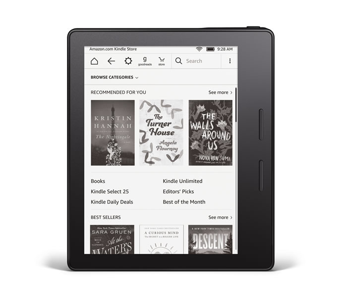 Kindle Oasis front home page